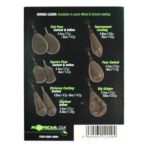 dcs5-textured-weights-korda-distance-casting-swivel-5oz-brown-one-size
