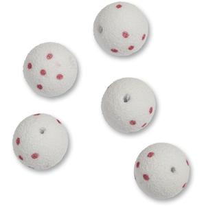 5301003-beads-zebco-flatty-scratcher-eva-beads-fluorescent-red-with-red-dots-13-mm